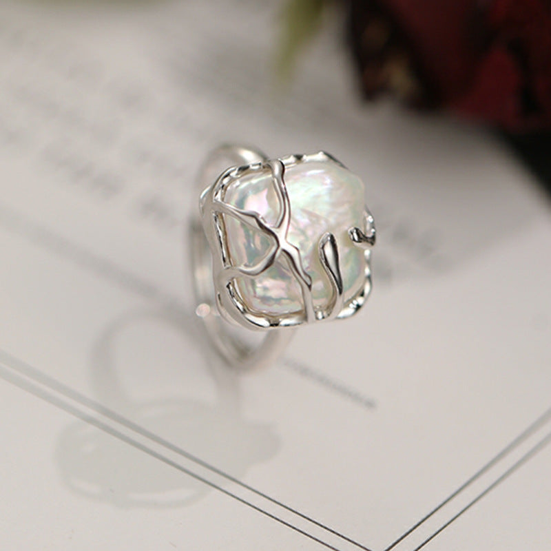 Baroque Pearl Ring – 925 Sterling Silver Adjustable Open Band Ring for Women Rings LIBREAILE JEWELRY baroque-pearl-ring-925-sterling-silver-adjustable-open-band-ring-for-women Baroque Pearl Ring – 925 Sterling Silver Adjustable Open Band | LIBREAILE