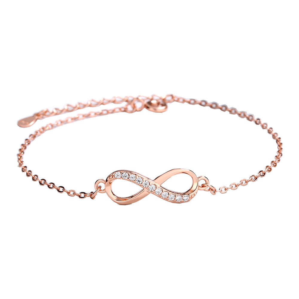 The Timeless Flow: S925 Silver Infinite Eight Radiant Bracelet