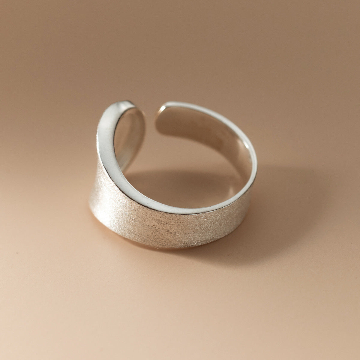 925 Sterling Silver Open Band Ring | Adjustable Minimalist Ring