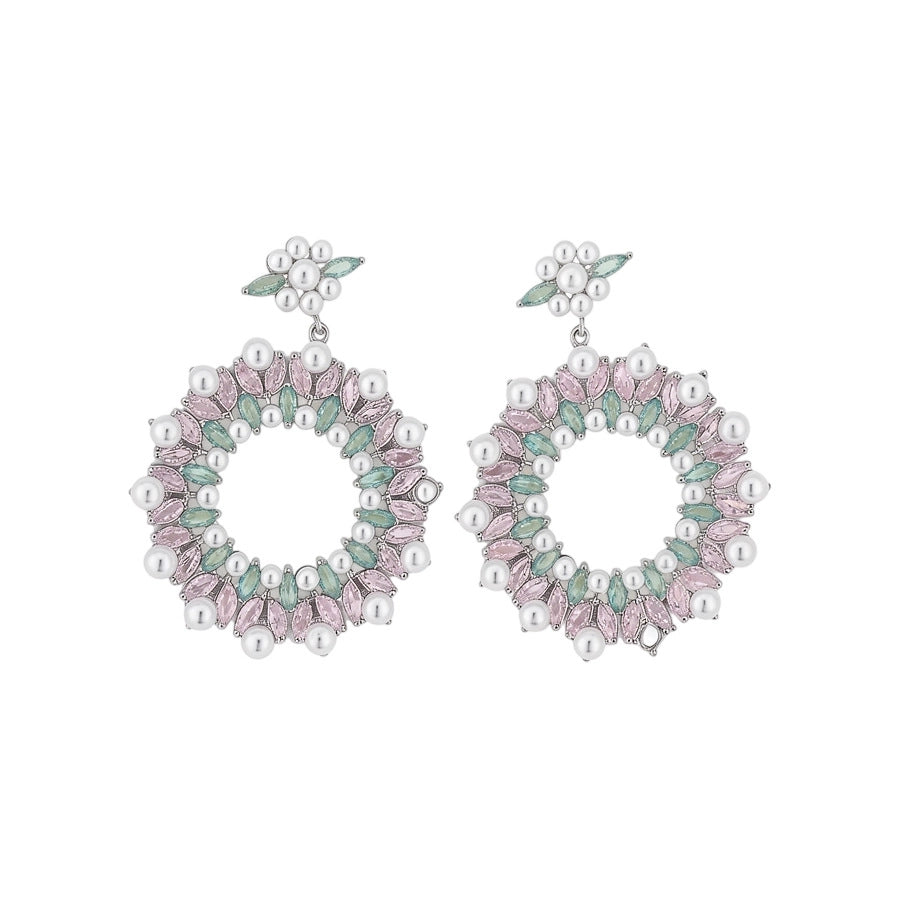 The Baroque Revival: Statement Zirconia Pearl Hoop Drops – LIBREAILE JEWELRY