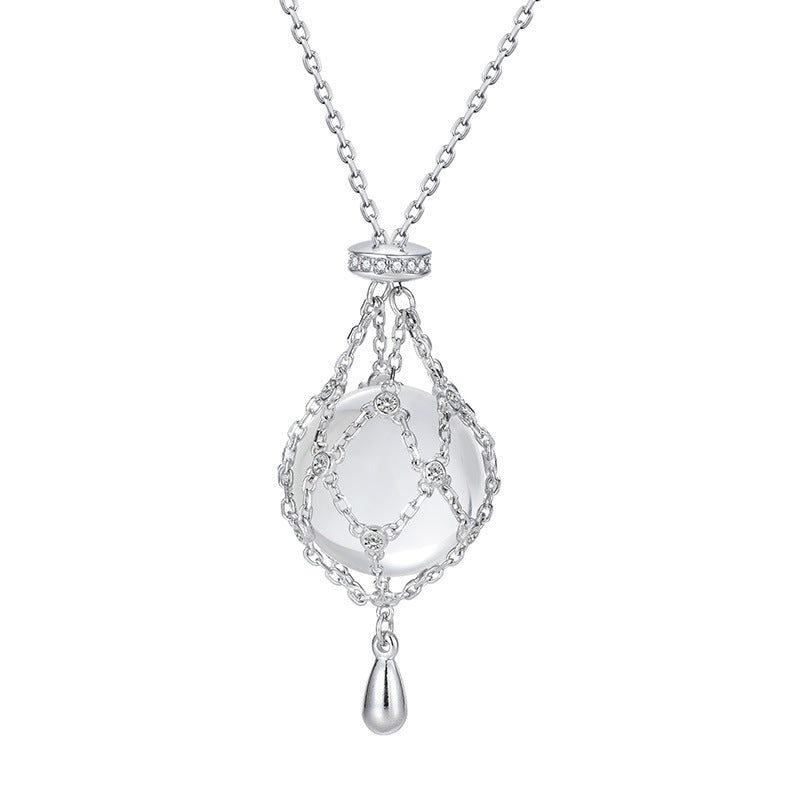 925 Sterling Silver Crystal Necklace Product View