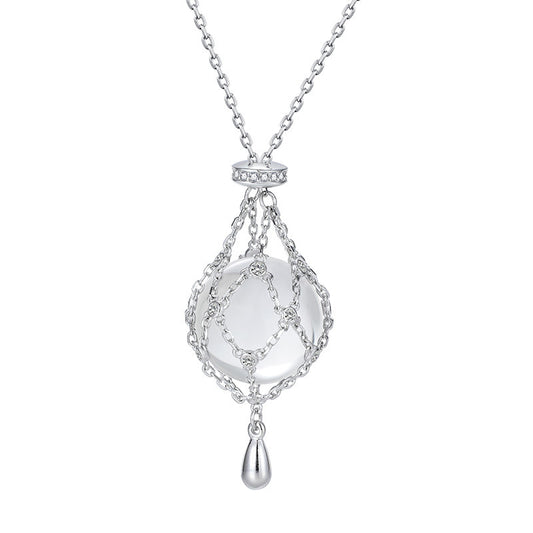 925 Sterling Silver Crystal Necklace Product View