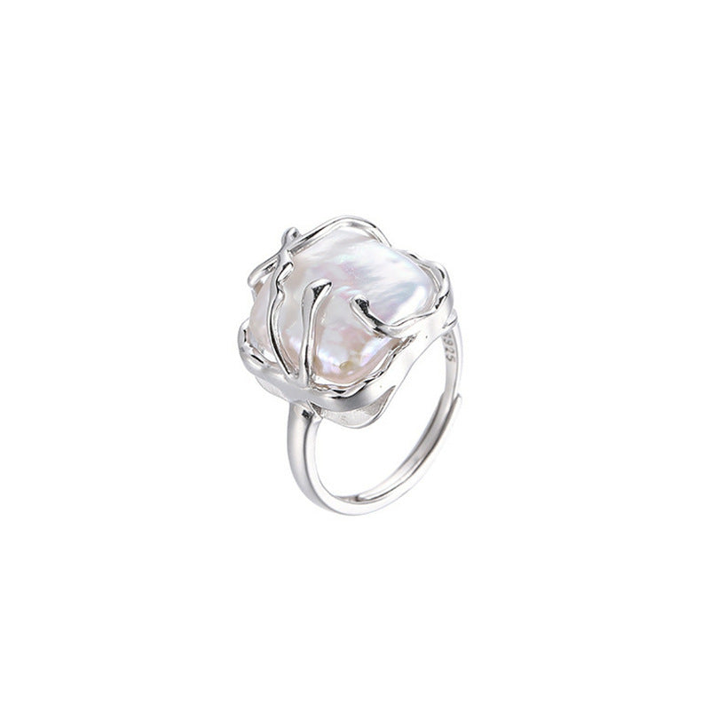 Baroque Pearl Ring – 925 Sterling Silver Adjustable Open Band Ring for Women Rings LIBREAILE JEWELRY baroque-pearl-ring-925-sterling-silver-adjustable-open-band-ring-for-women Baroque Pearl Ring – 925 Sterling Silver Adjustable Open Band | LIBREAILE