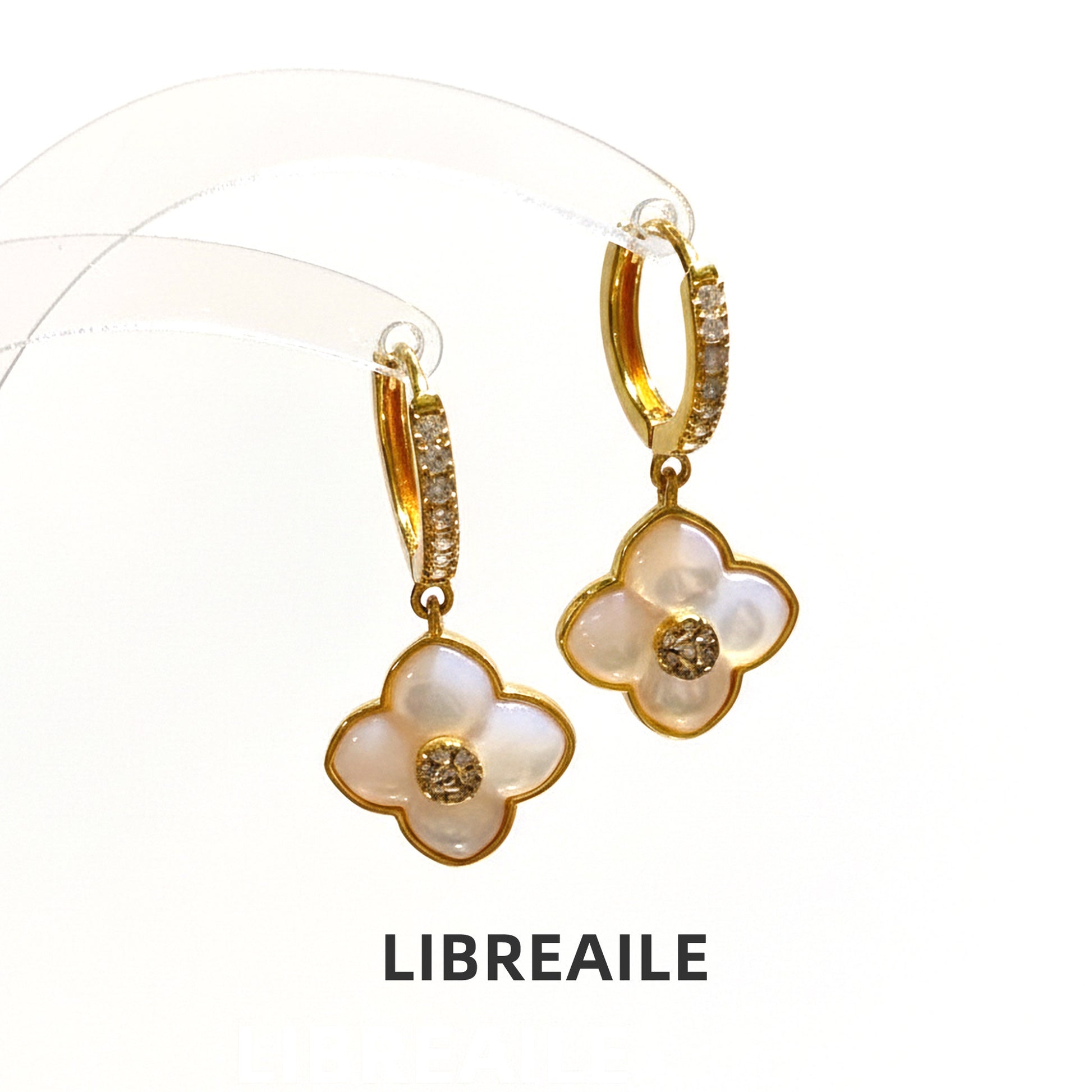 Natural Chalcedony Flower Stud Earrings 925 Sterling Silver Blossom – LIBREAILE JEWELRY