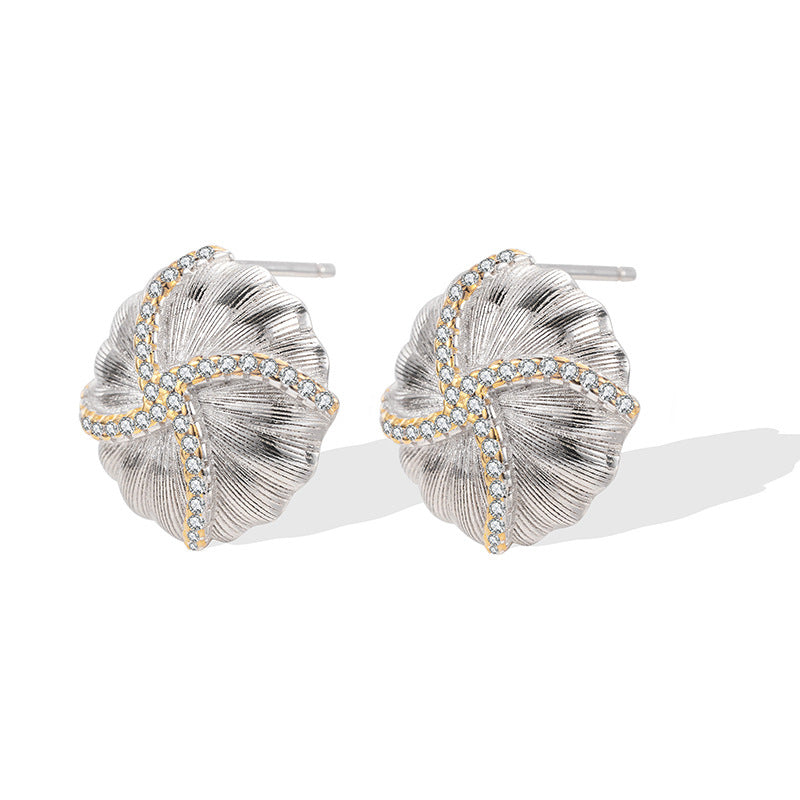 925 Sterling Silver Geometric Earrings Styled View