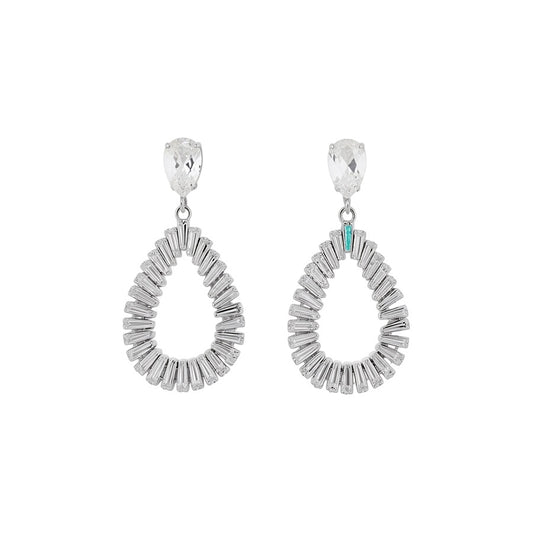 The Liquid Contour: Openwork Teardrop Zirconia Studs – LIBREAILE JEWELRY
